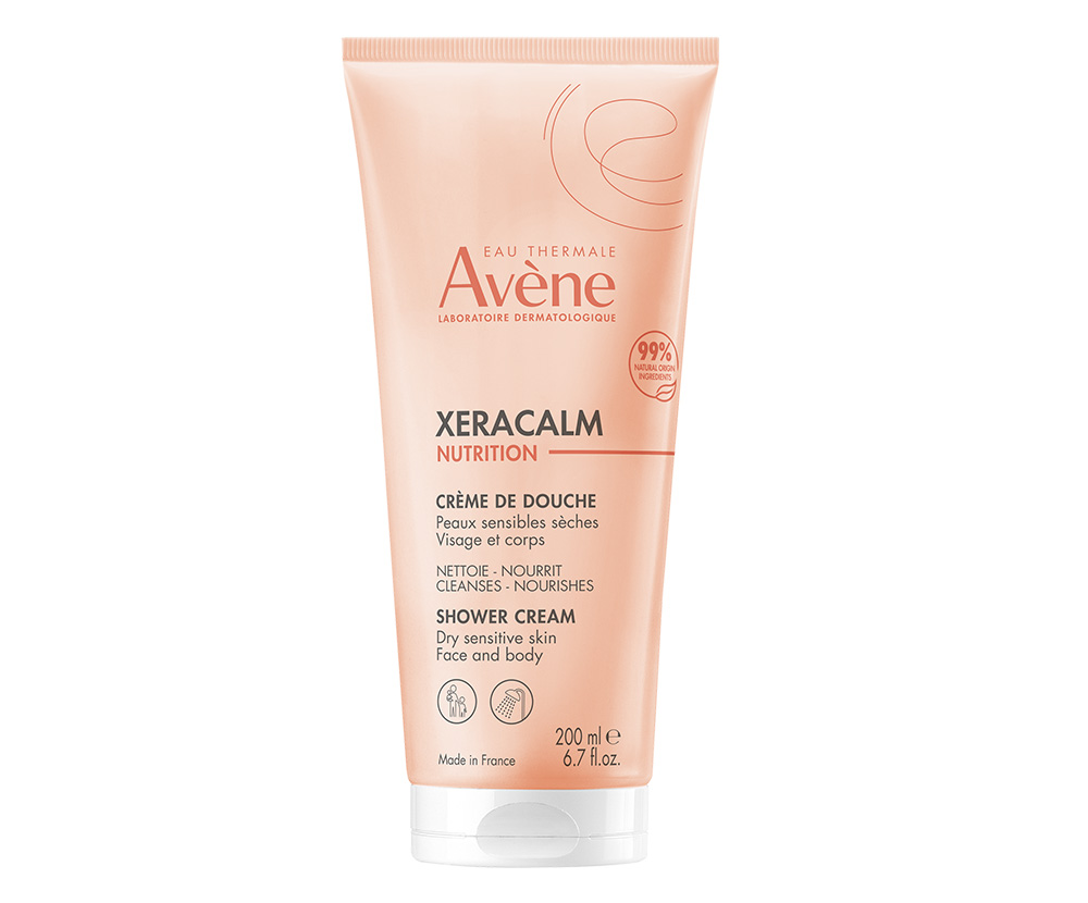 XeraCalm NUTRITION Shower Cream, A unique cleanser format that removes dirt & oil from the skin while replenishing essential lipids to restore hydration. Clinically shown to soothe sensations of tightness.